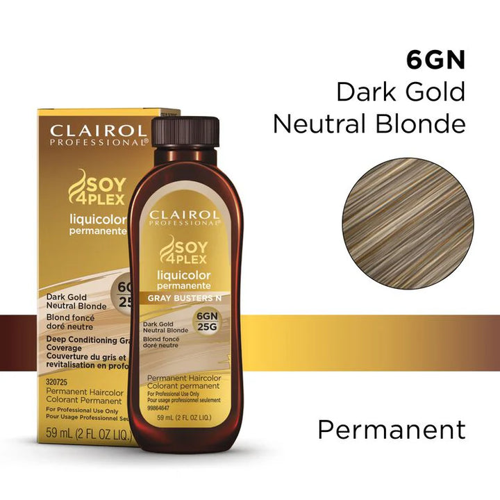 Clairol Professional Soy4Plex Liquicolor Permanent Hair Color 6gn dark gold neutral blonde