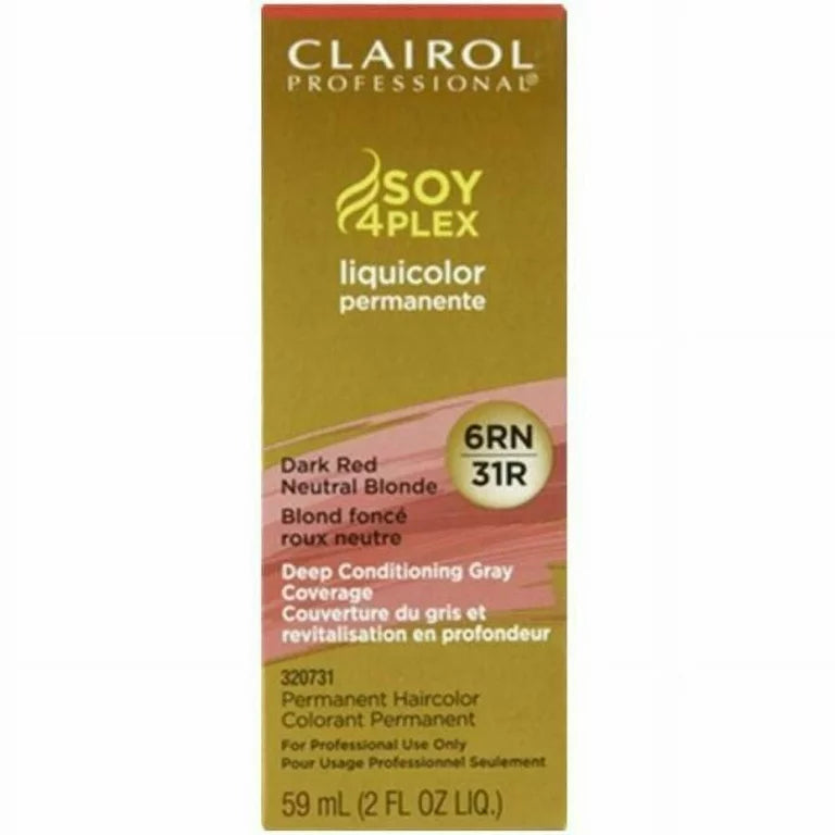 Clairol Professional Soy4Plex Liquicolor Permanent Hair Color 6rn dark red neutral blonde