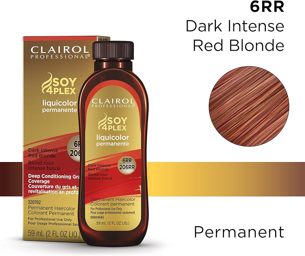 Clairol Professional Soy4Plex Liquicolor Permanent Hair Color 6rr dark intense red blonde