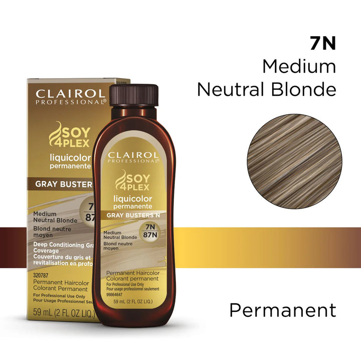 Clairol Professional Soy4Plex Liquicolor Permanent Hair Color 7n medium neutral blonde