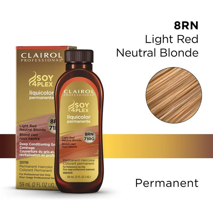 Clairol Professional Soy4Plex Liquicolor Permanent Hair Color 8rn light red neutral blonde