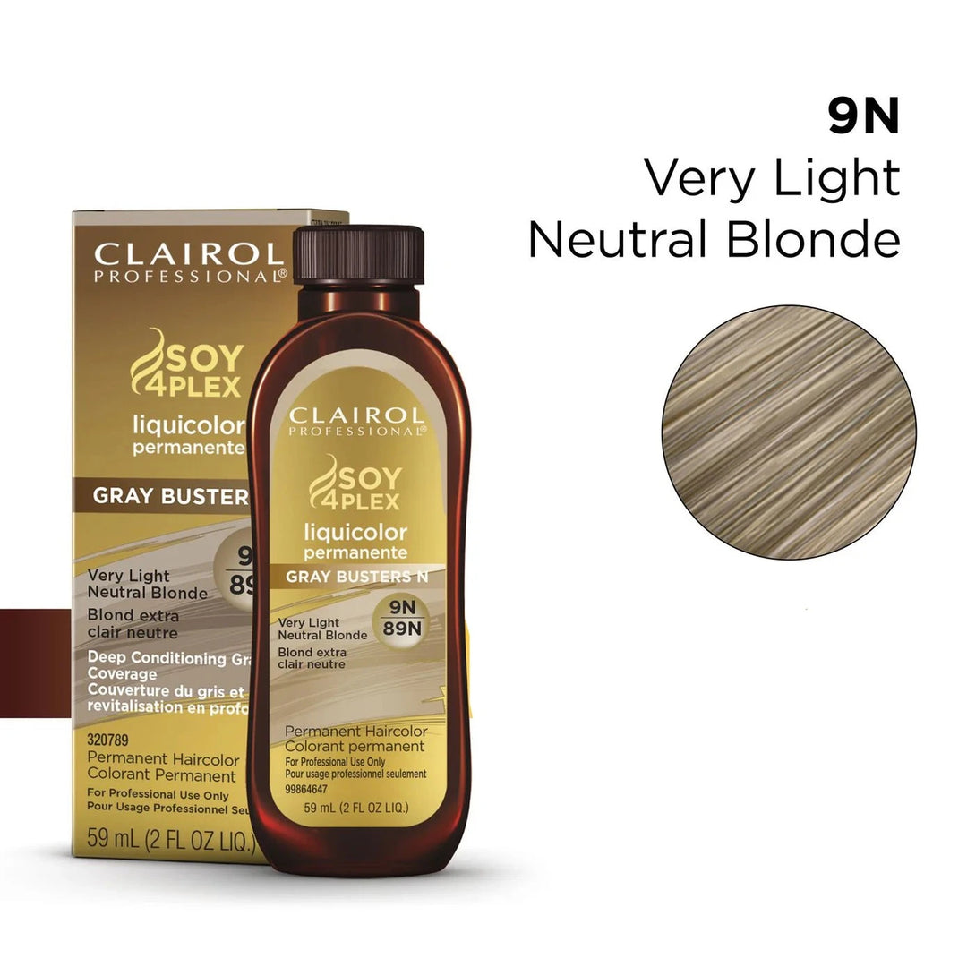 Clairol Professional Soy4Plex Liquicolor Permanent Hair Color 9n very light neutral blonde