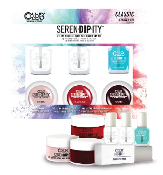 Color Club Serendipity 21 Day Wear At-Home Nail Dip Kit image of classic set