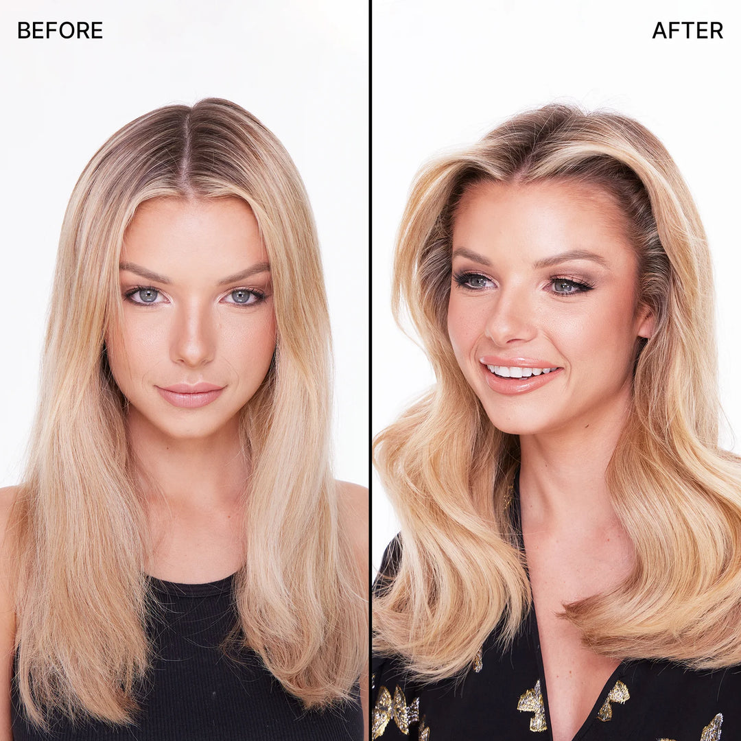 Color Wow Kale-Infused Dream Cocktail image of model-before and after use