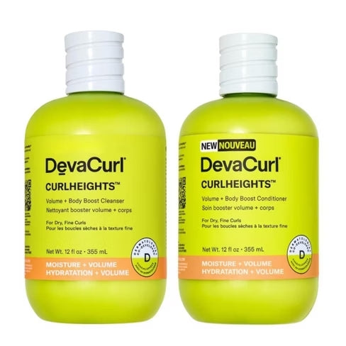 Devacurl Curl Heights Volume Cleanser Shampoo and Boost Conditioner Duo