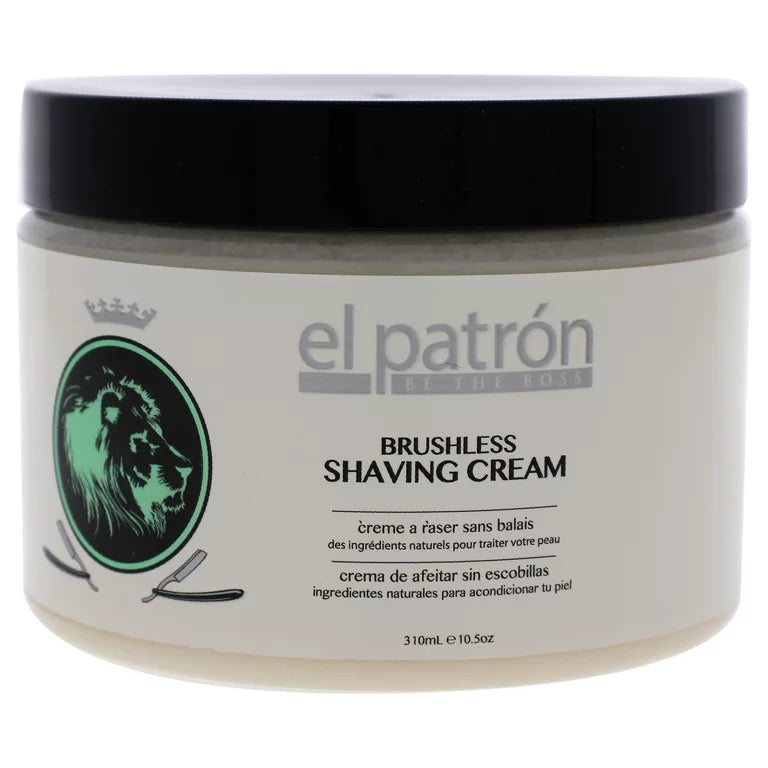 El Patron Brushless Shaving Cream image of 10.5 oz jar