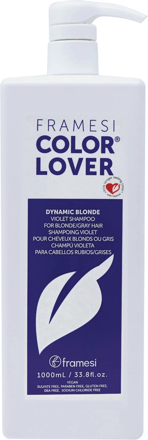 Framesi Color Lover Dynamic Blonde Violet Shampoo 33.8 oz bottle