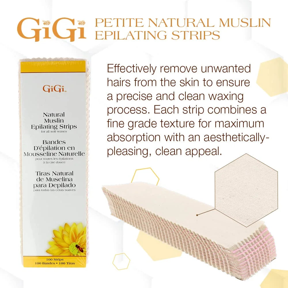 GiGi Natural Muslin Epilating Strips image of features