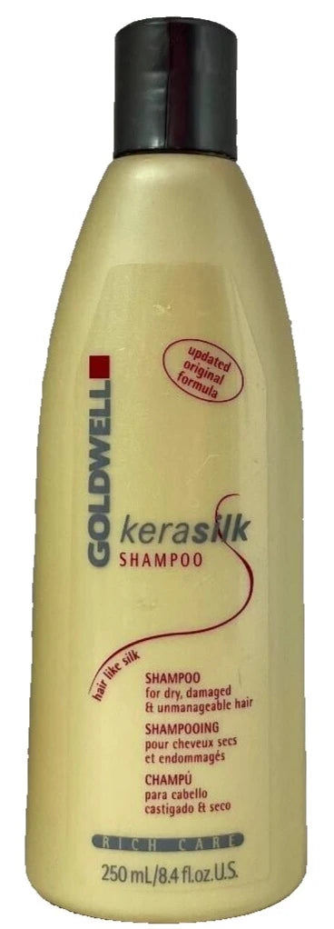 Goldwell Kerasilk Shampoo 8.4 oz bottle dry damaged formula