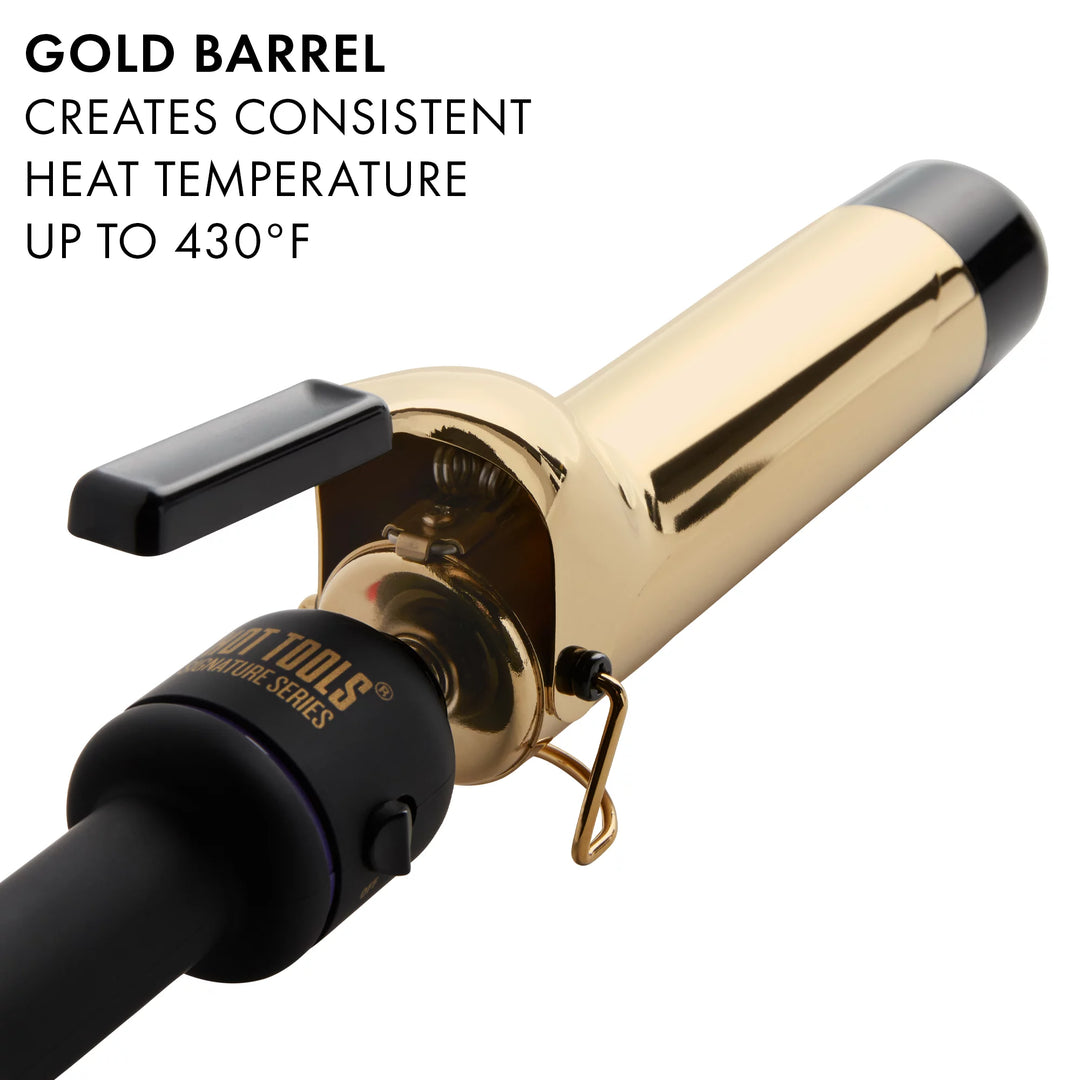 Hot Tools Professional 24K Gold Salon Curling Irons image of gold barrel