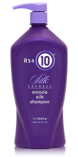It's a 10 Silk Express Miracle Silk Shampoo 33.8 oz bottle image