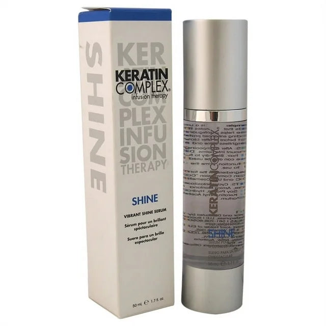 Keratin Complex Shine Vibrant Shine Serum image of 1.7 oz bottle and box