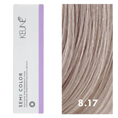 Keune Semi Color High Shine Demi-Permanent Hair Color image of 8.17 light ash violet blonde