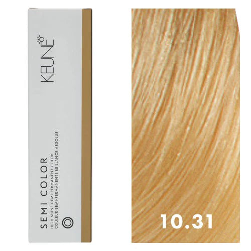 Keune Semi Color High Shine Demi-Permanent Hair Color image of 10.31 lightest golden ash blonde
