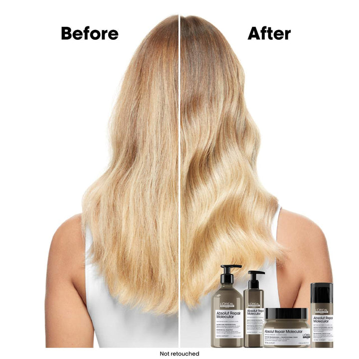 L'oreal Professional Serie Expert Absolut Repair Molecular Mask model before and after