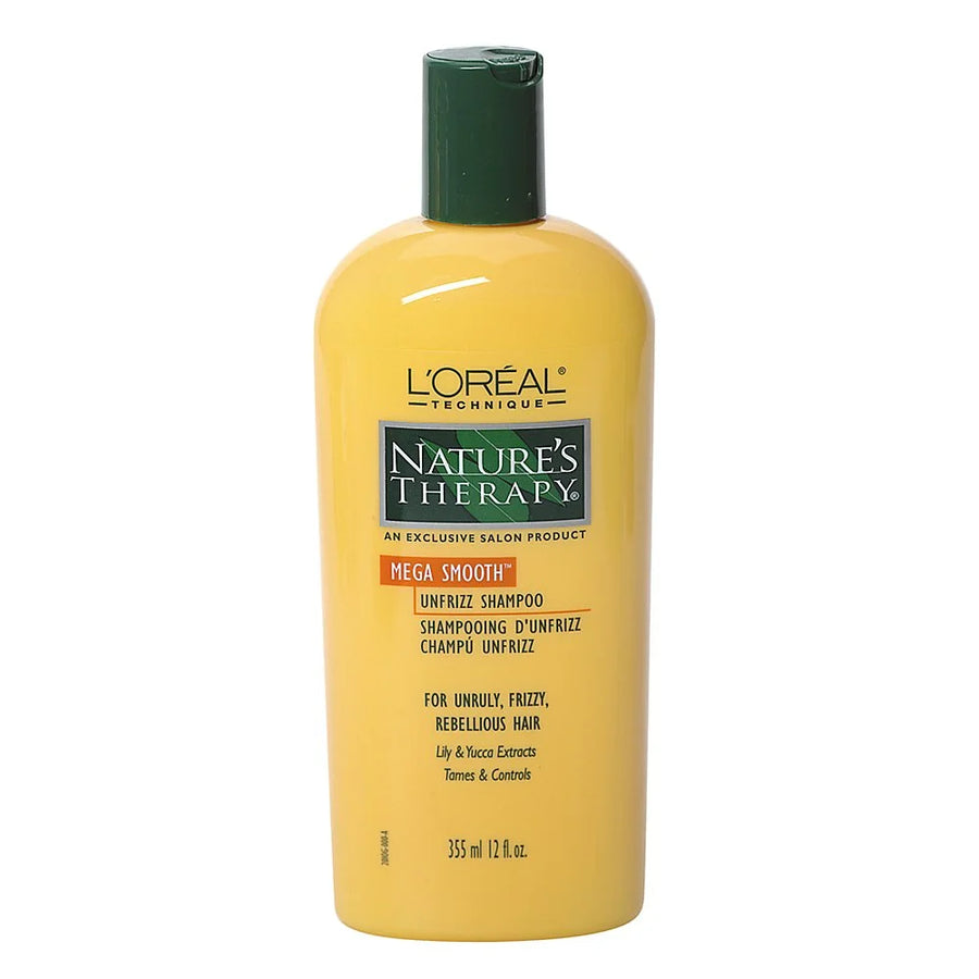 L'oreal Natures Therapy Shampoo image of Mega Smooth 12 oz bottle