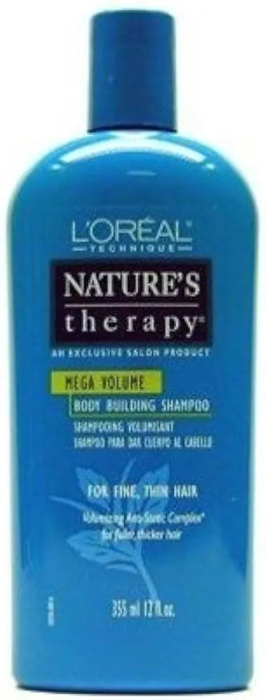 L'oreal Natures Therapy Shampoo image of mega volume 12 oz bottle