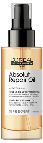 L'oreal Professional Serie Expert Absolut Repair 10-in-1 Multi-Benefit Oil image of 3 oz bottle