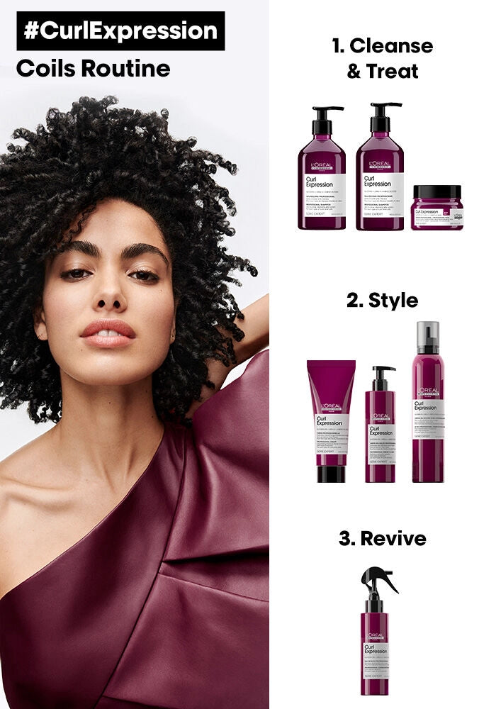 L'oreal Professional Serie Expert Curl Expression Intense Moisturizing Shampoo image of coils routine collection