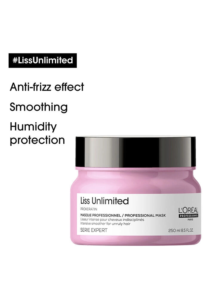 L'oreal Professional Serie Expert Prokeratin Liss Unlimited Masque image of the product benefits