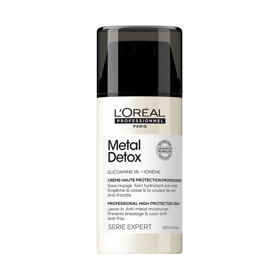 L'oreal Professional Serie Expert Metal Detox Leave-In Styling Cream image of 3.4 oz bottle