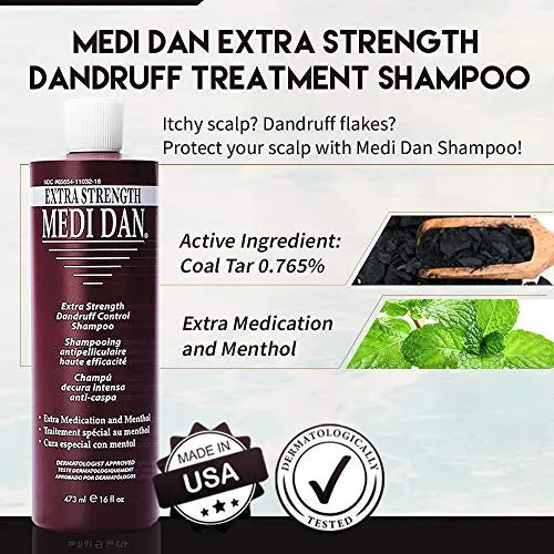 Medidan Classic Formula Dandruff Shampoo image of product benefits