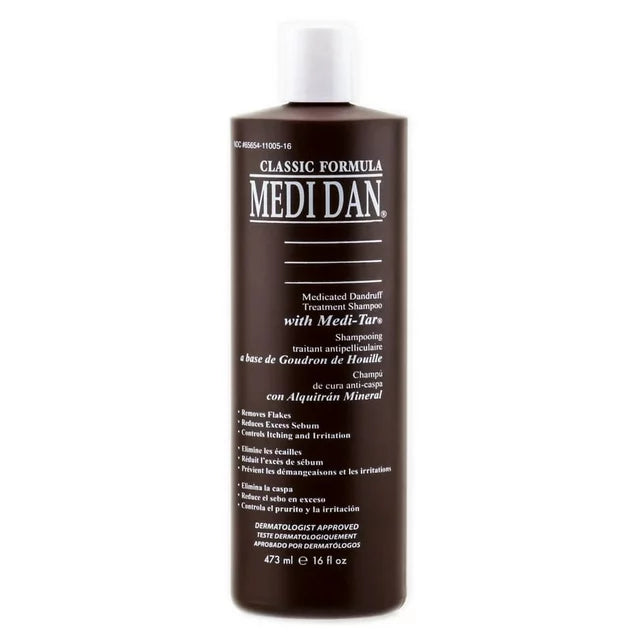 Medidan Classic Formula Dandruff Shampoo image of 16 oz bottle