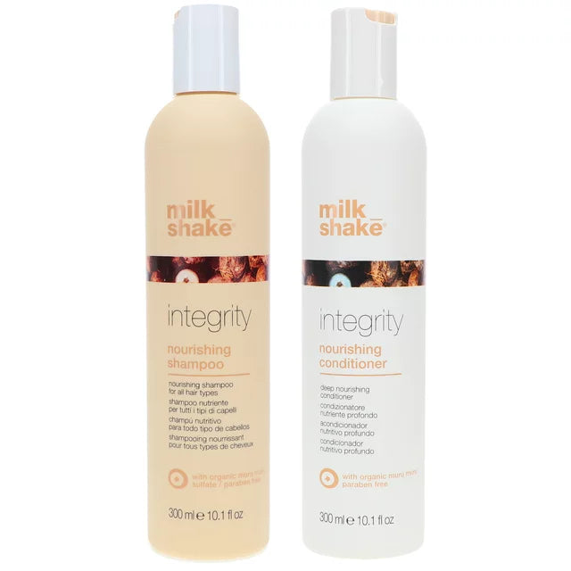 Milk Shake Integrity Nourishing Shampoo and Conditioner Duo Deal image of 10.1 oz bottle of shampoo and 10.1 oz bottle of conditioner