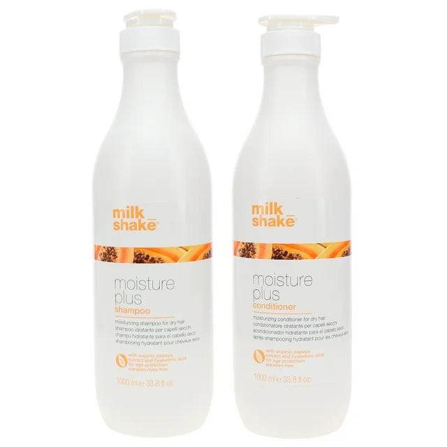 Milk Shake Moisture Plus Shampoo and Conditioner Liter Duo Deal image of 33.8 oz liter set