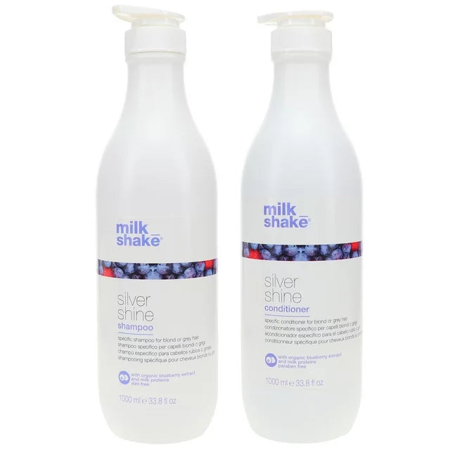Milk Shake Silver Shine Shampoo and Conditioner Liter Duo Deal image of 33.8 oz bottles
