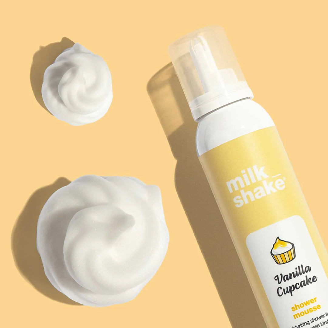 Milk Shake Vanilla Cupcake Shower Mousse picture of foam