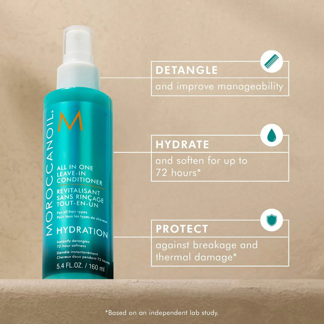 Moroccanoil All In One Leave-In Conditioner image of product features and benefits