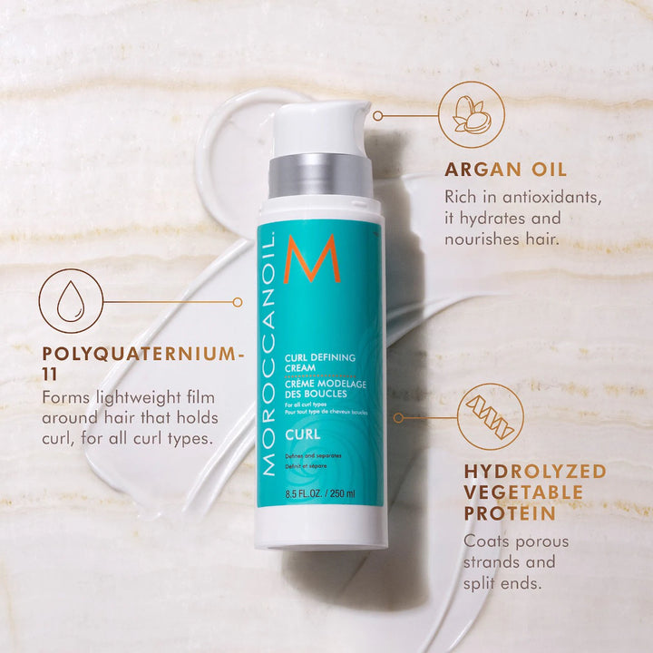 Moroccanoil Curl Defining Cream image of bottle with natural ingredients