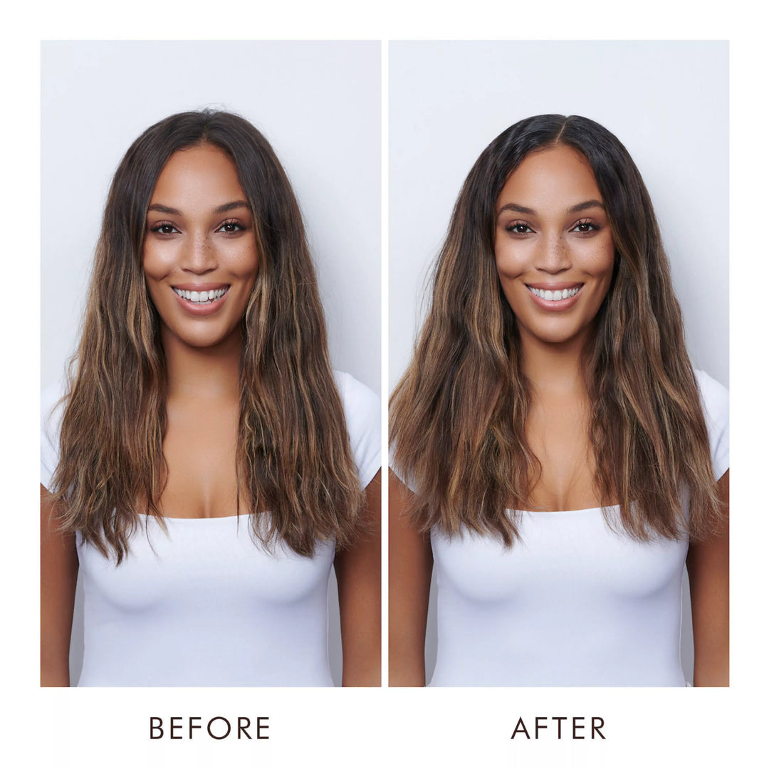 Moroccanoil Top 5 Styling Value Kit model before and after use