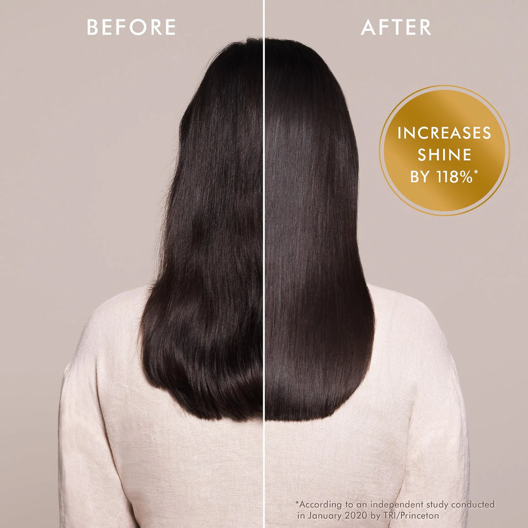 Moroccanoil Moroccanoil Treatment Hair Oil image of model before and after straight hair