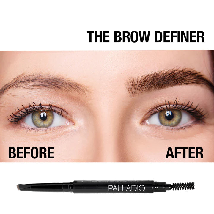Palladio Brow Definer Retractable Eyebrow Pencil Before and After