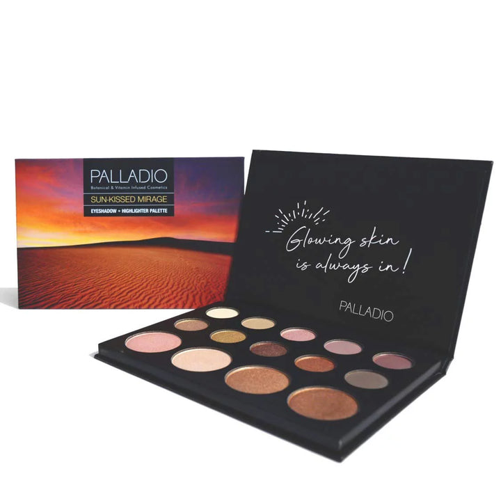 Palladio Sun-Kissed Mirage Eyeshadow + Highlighter Palette