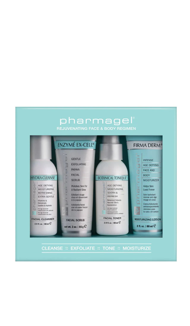 Pharmagel Rejuvenating Daily Express Face & Body Regimen picture of value set 3 oz each