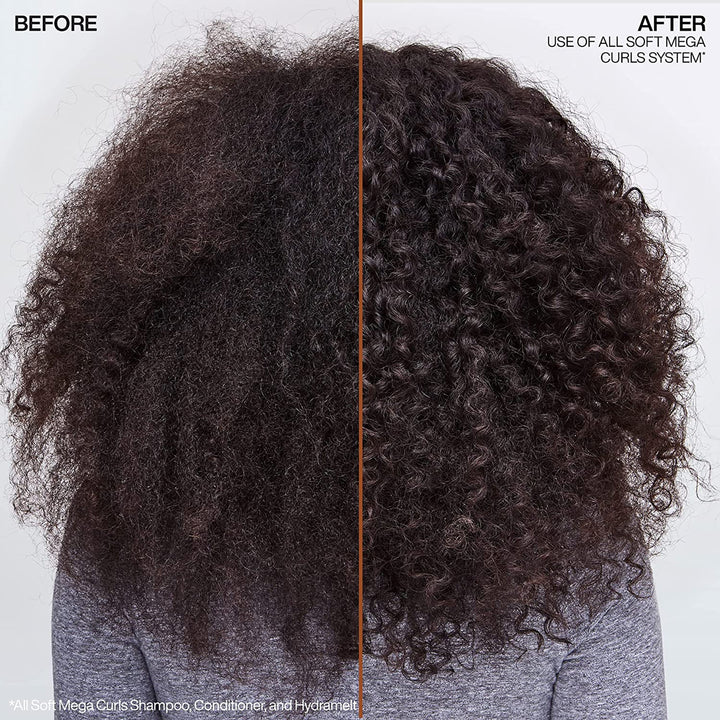 Redken All Soft Mega Curls Leave In Conditioner 5.1 oz model before after