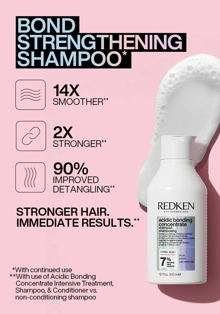 Redken Acidic Bonding Concentrate Shampoo image of product benefits