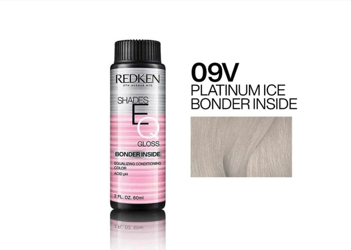 Redken Shades EQ Bonder Inside Demi-Permanent Color Gloss image of color swatch 09v platinum ice