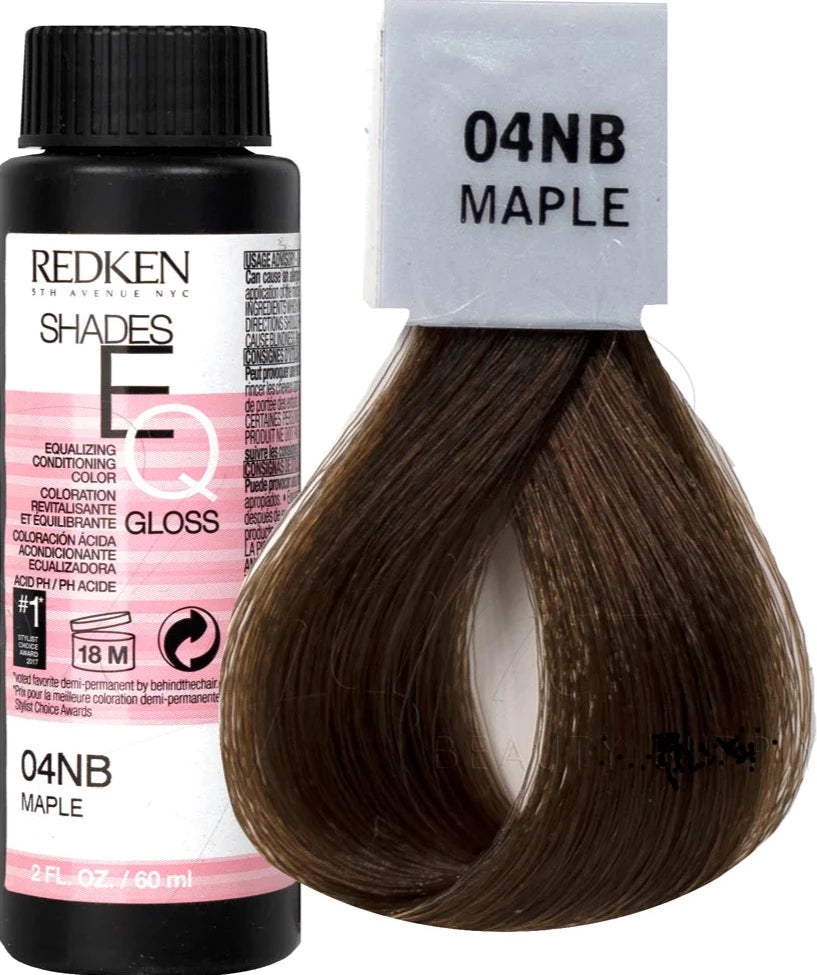 Redken Shades EQ color swatch 04NB maple