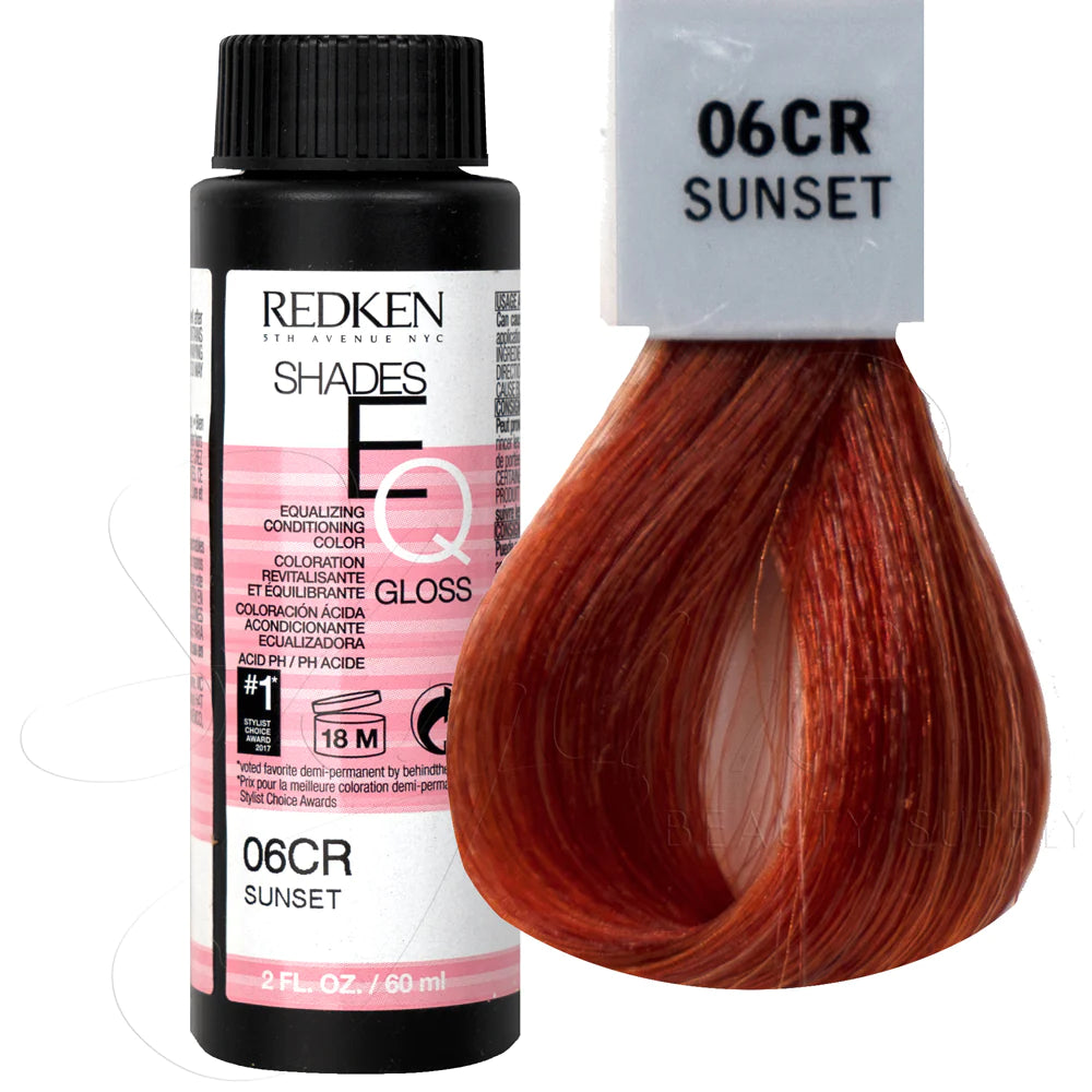 Redken Shades EQ color swatch 06cr sunset