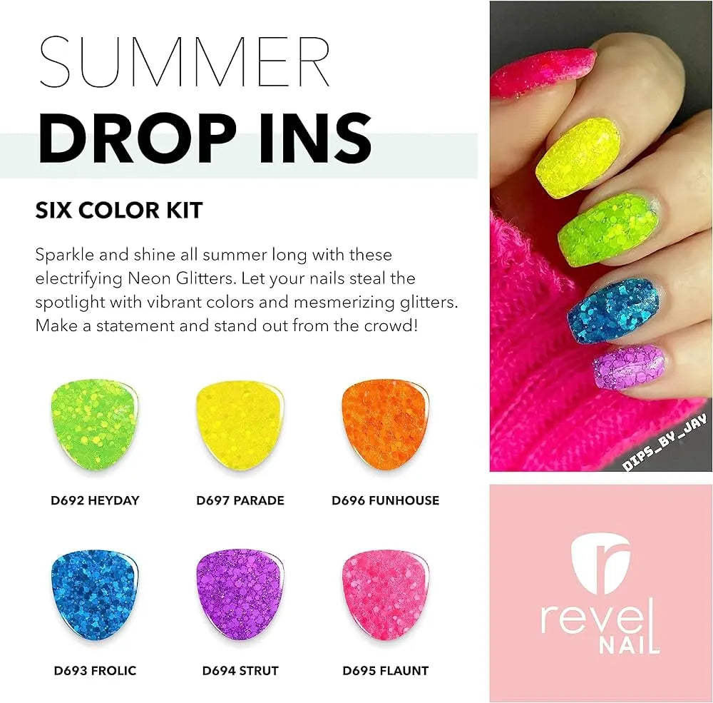 Revel Nail Dip Powder image of color chart 