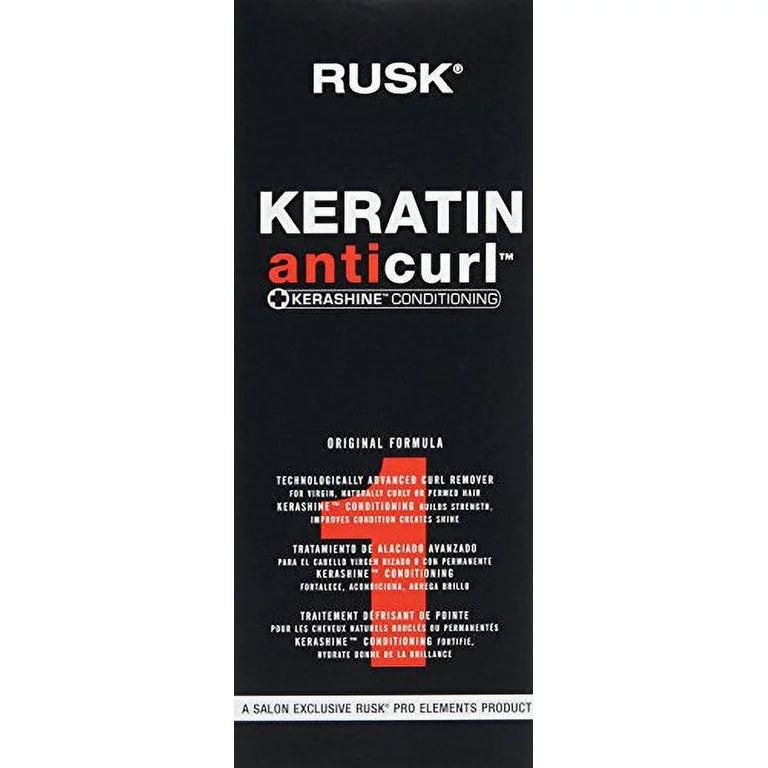 Rusk Keratin Anti-Curl Kerashine Conditioning image of 1 application kit
