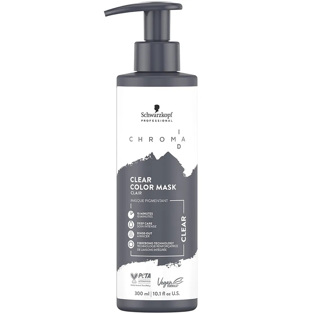 Schwarzkopf Chroma ID Clear Color Mask bottle on a white background