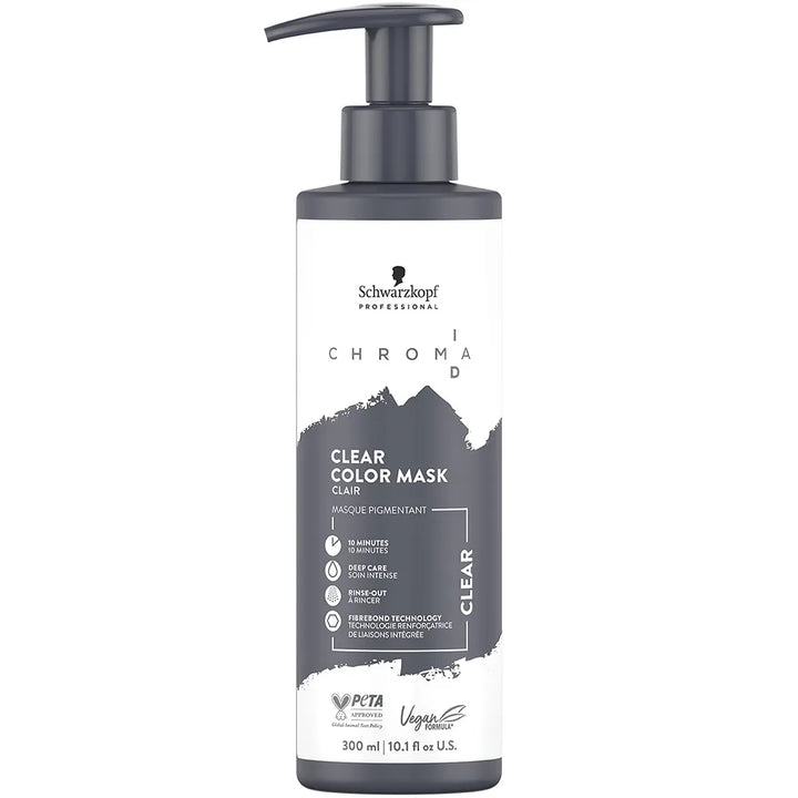 Schwarzkopf Chroma ID Clear Color Mask bottle on a white background