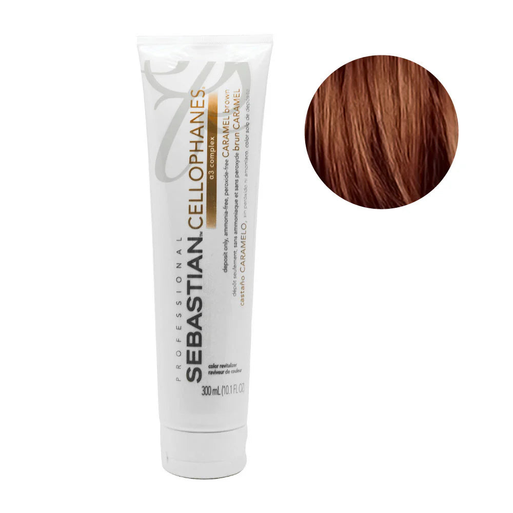 Sebastian Cellophanes Hair Color Gloss Semi-Permanent Color image of caramel 10.1 oz webp