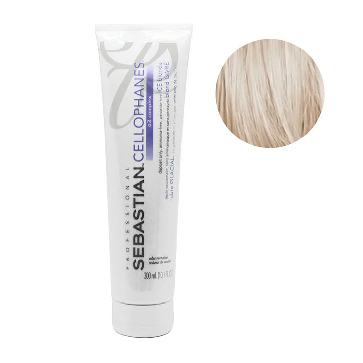 Sebastian Cellophanes Hair Color Gloss Semi-Permanent Color image of ice blond 10.1 oz