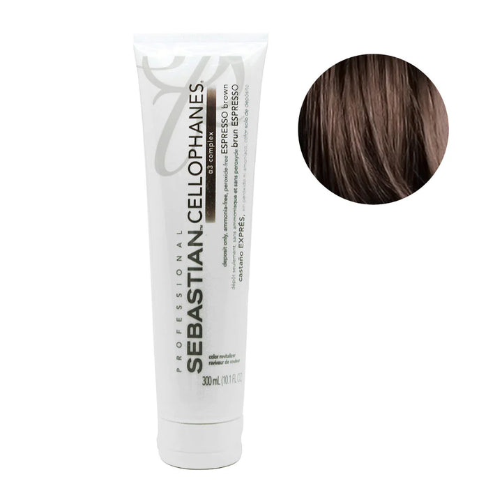 Sebastian Cellophanes Hair Color Gloss Semi-Permanent Color image of espresso brown 10.1 oz webp